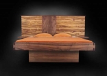 Mẫu giường ngủ gỗ walnut độc đáo