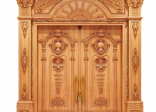 Mẫu cửa gỗ tự nhiên chạm khắc đẹp